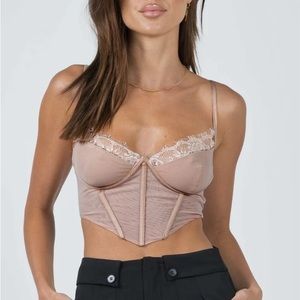 Chosen one top beige Princess Polly NWT